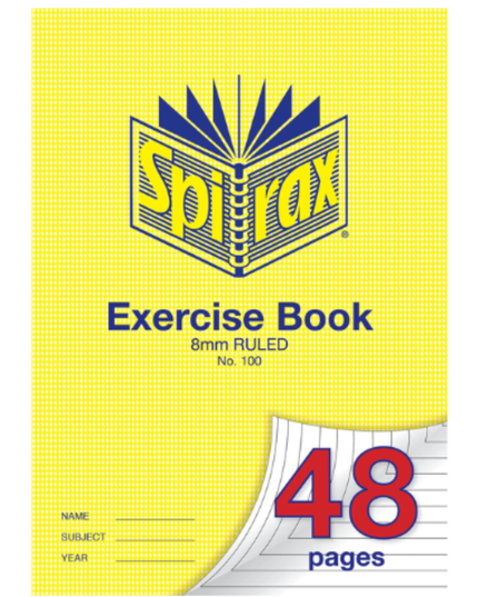 Spirax 100 Exercise Book A4 48 Page 8mm