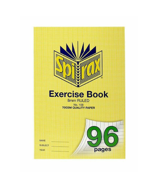 Spirax 108 Exercise Book A4 96 Page 8mm