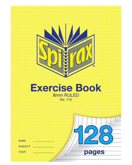 Spirax 110 Exercise Book A4 128 Page 8mm