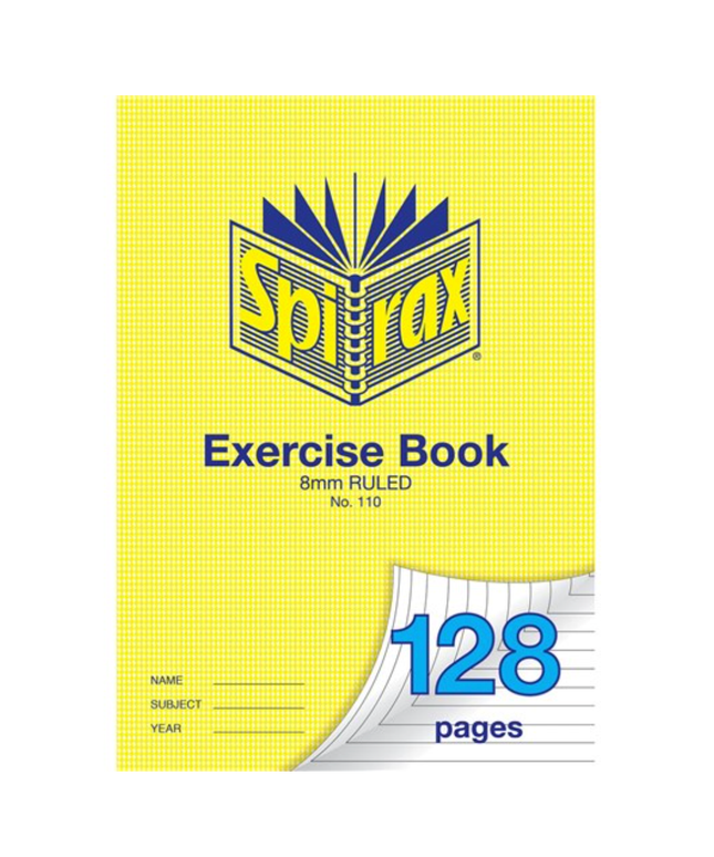 Spirax 110 Exercise Book A4 128 Page 8mm