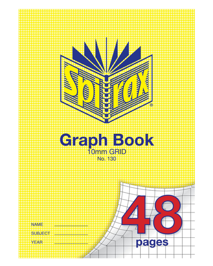 Spirax 130 Graph Book A4 48 Page 10mm Grid