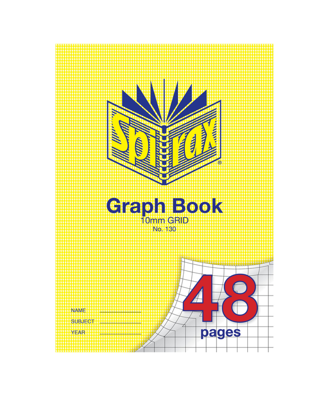 Spirax 130 Graph Book A4 48 Page 10mm Grid