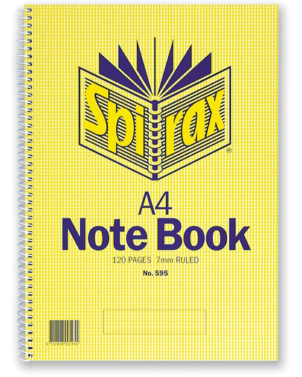 Spirax 595 Notebook A4 120 Page