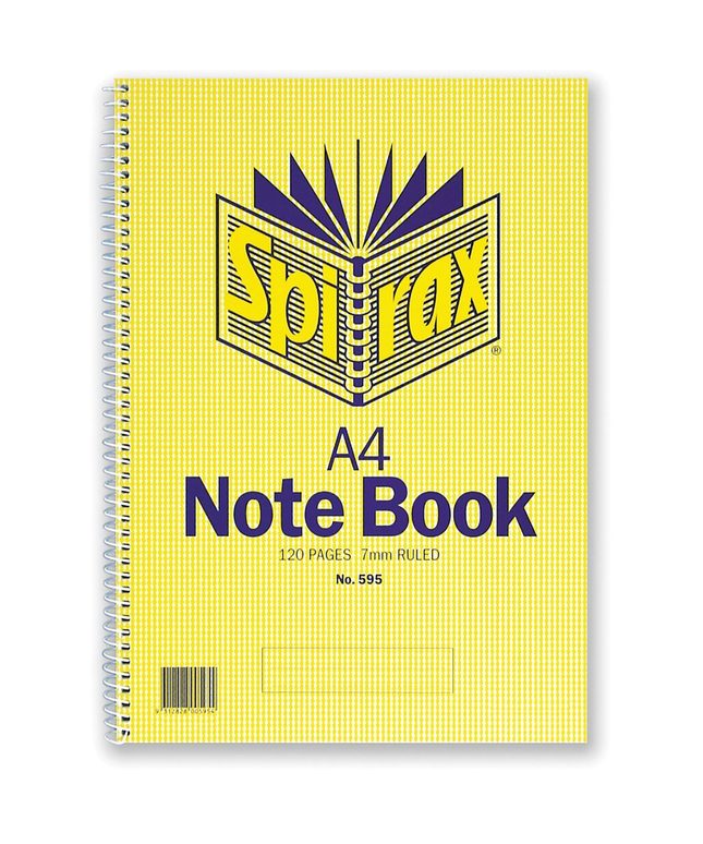 Spirax 595 Notebook A4 120 Page