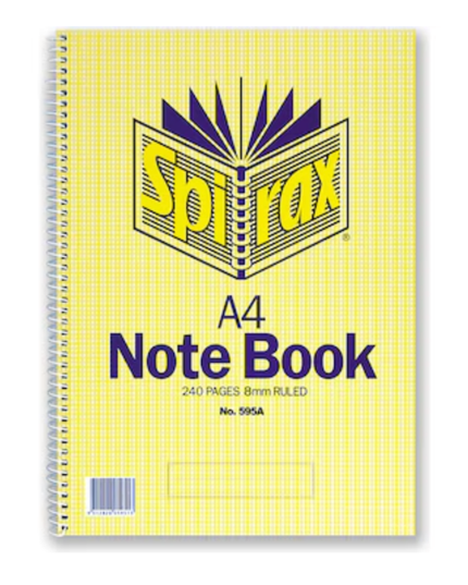 Spirax 595A Notebook A4 240 Page