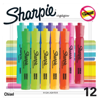 Sharpie Tank Highlighters Assorted 12 Pack