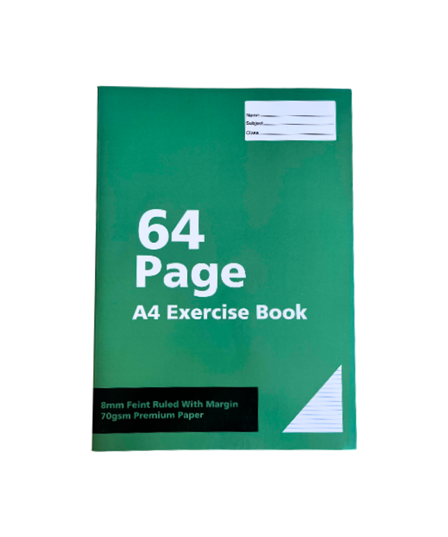 64 Page Exercise Book- A4