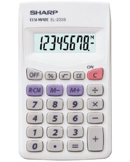Sharp 8 Digit Pocket Calculator EL-233SB