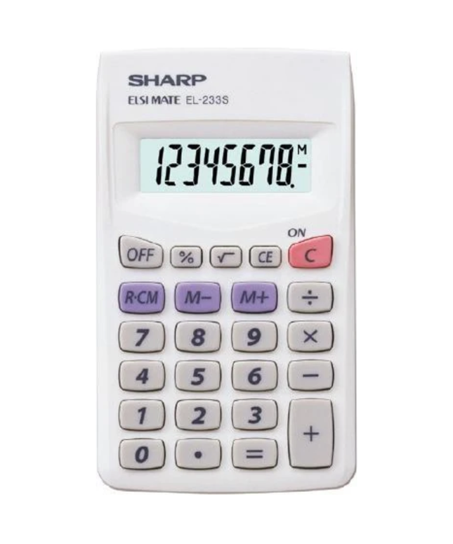 Sharp 8 Digit Pocket Calculator EL-233SB