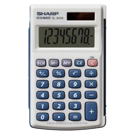 Sharp 8 Digit Pocket Calculator EL-243S