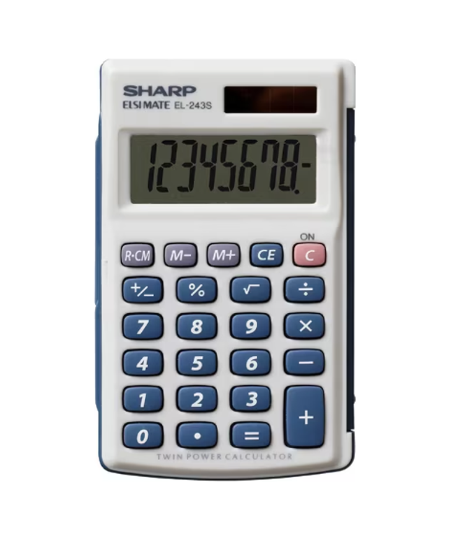 Sharp 8 Digit Pocket Calculator EL-243S