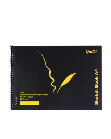 Quill Sketch Book Short Bound 110GSM A4 20 Sheets