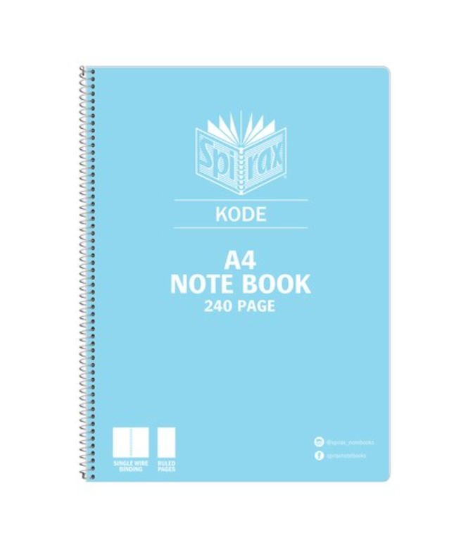 Spirax Kode A4 Notebook 240pg (Assorted Colours)