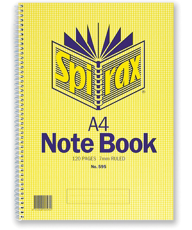 Spirax 595 Notebook A4 120 Page