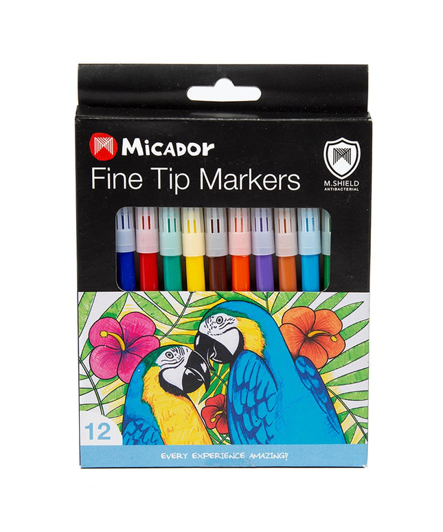 Micador M.Shield 12 Pack Fine Tip Marker