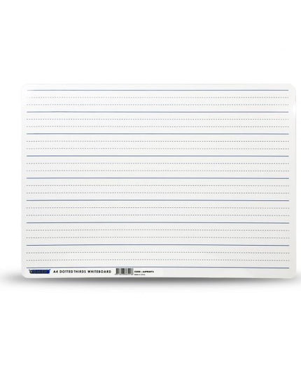 OSMER STUDENT WHITEBOARD A4 FLEXIBLE PLAIN AND DOTTED THIRDS DOUBLE SIDED WHITE