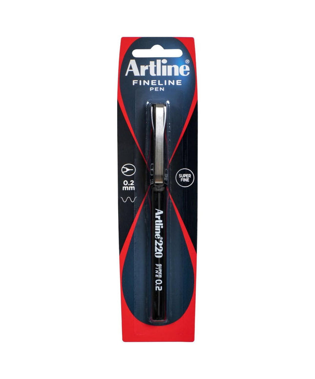 Artline 220 Pen 0.2 Black 1 Pack