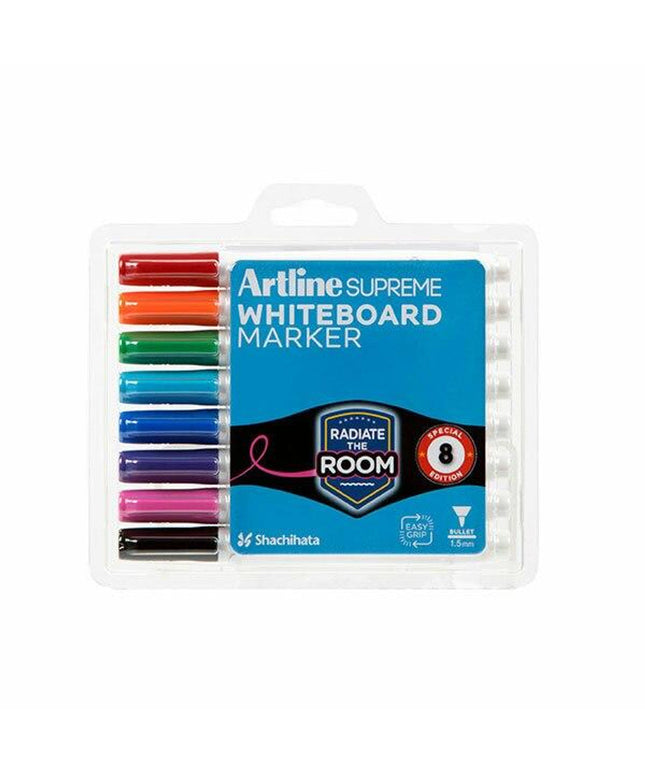 Artline Supreme Whiteboard Markers Bullet Assorted 8 Pack