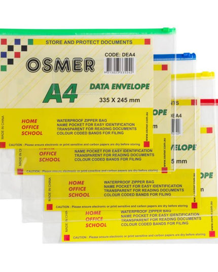 Osmer A4 Data Envelope 12 Pack