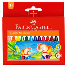 Faber-Castell Jumbo Wax Crayons 12 Pack