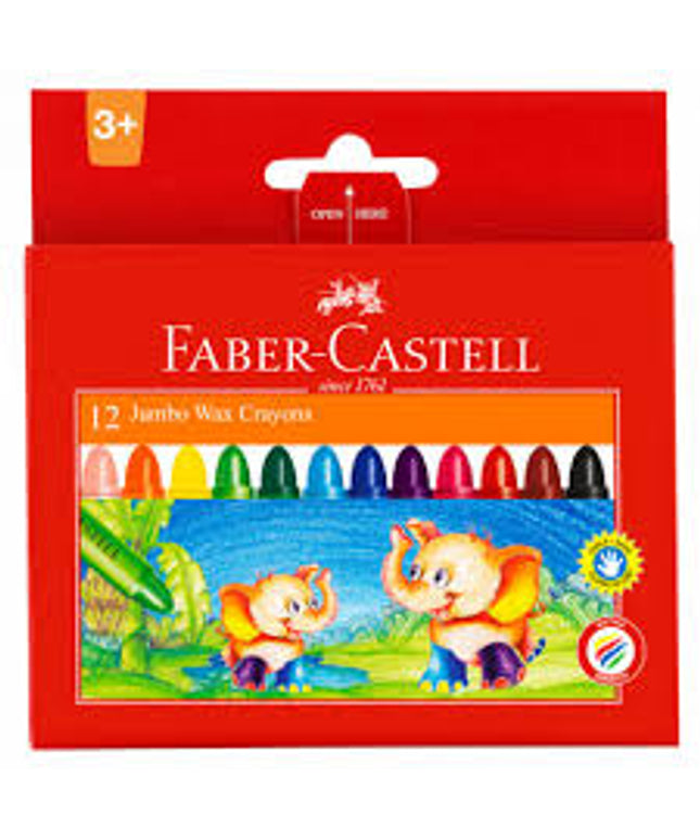 Faber-Castell Jumbo Wax Crayons 12 Pack