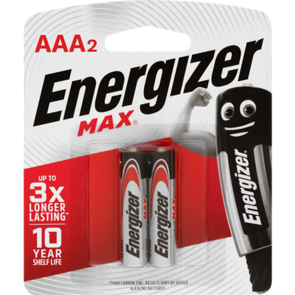 Energizer Max AAA Battery 2 Pack