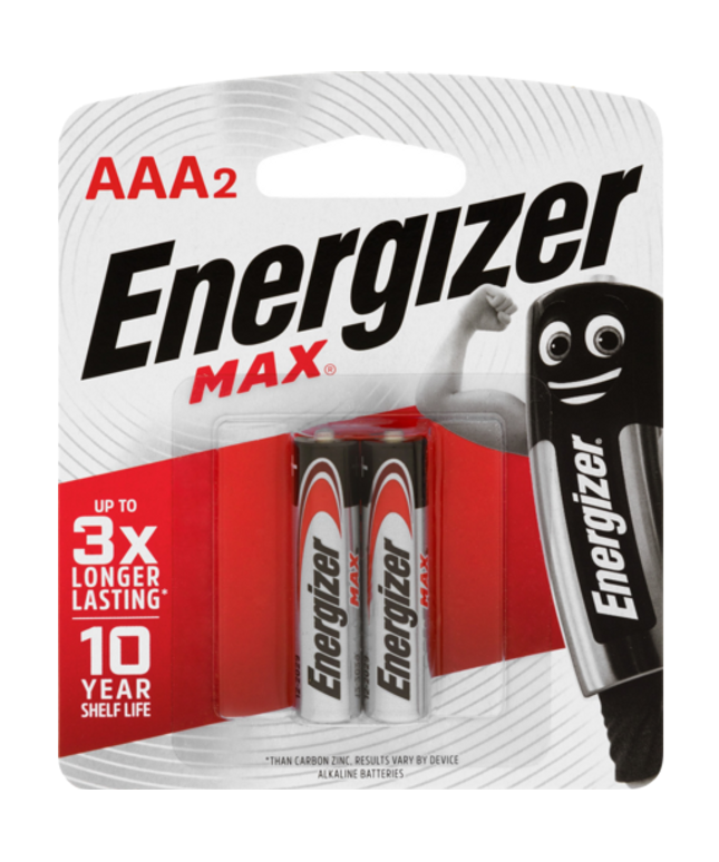 Energizer Max AAA Battery 2 Pack