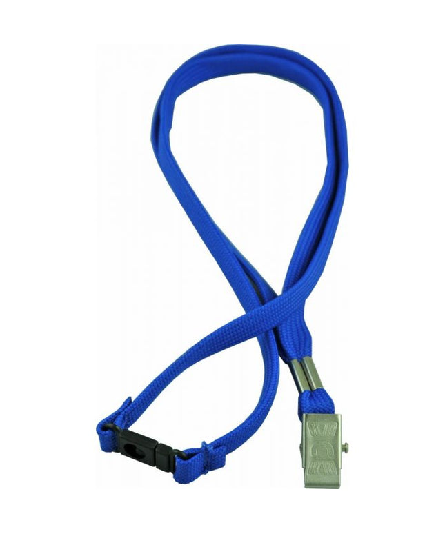 Osmer Woven Lanyard Alligator Clip Blue
