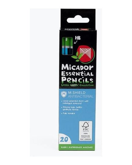 Micador M.Shield Essentials Pencils 20 Pack HB