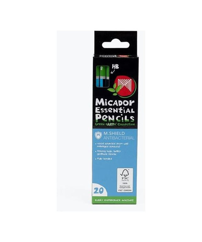 Micador M.Shield Essentials Pencils 20 Pack HB
