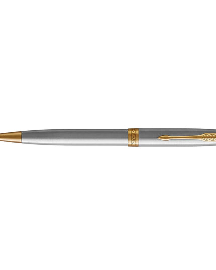 Parker Sonnet Stainless Steel Gold Trim Ballpoint Pen