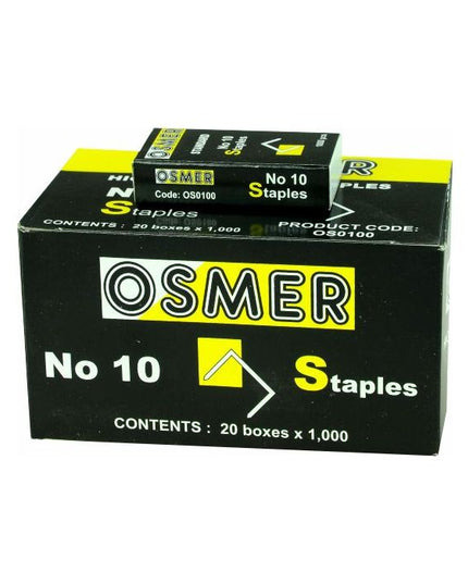 Osmer No.10 Staples Box of 1000 (Each)