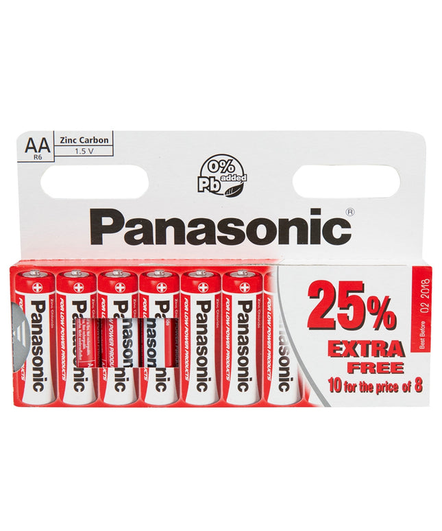 Panasonic AA Zinc 10's Batteries