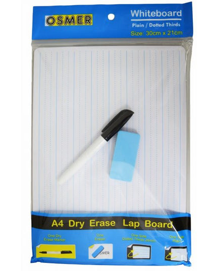 Osmer Student Whiteboard Kit A4 Double Sided - Plain and Dotted Thirds