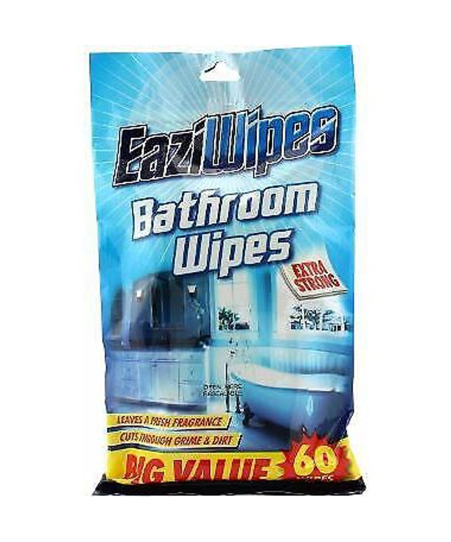 EaziWipes Bathroom Wipes 60 Pack (16 x 20cm)