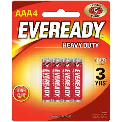 Eveready AAA Heavy Duty Battery 4 Pack