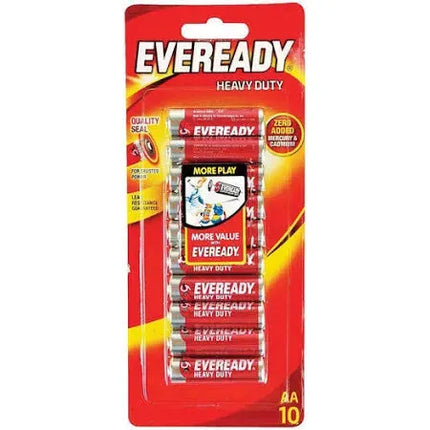 Eveready AA Heavy Duty Battery 10 Pack