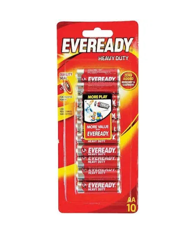 Eveready AA Heavy Duty Battery 10 Pack